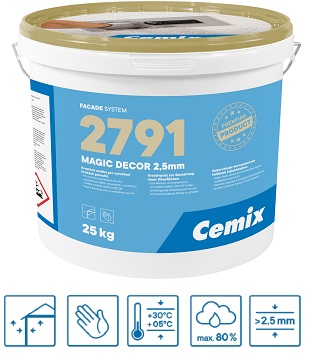 Cemix 2791 omítka magic dekor 2.5 mm